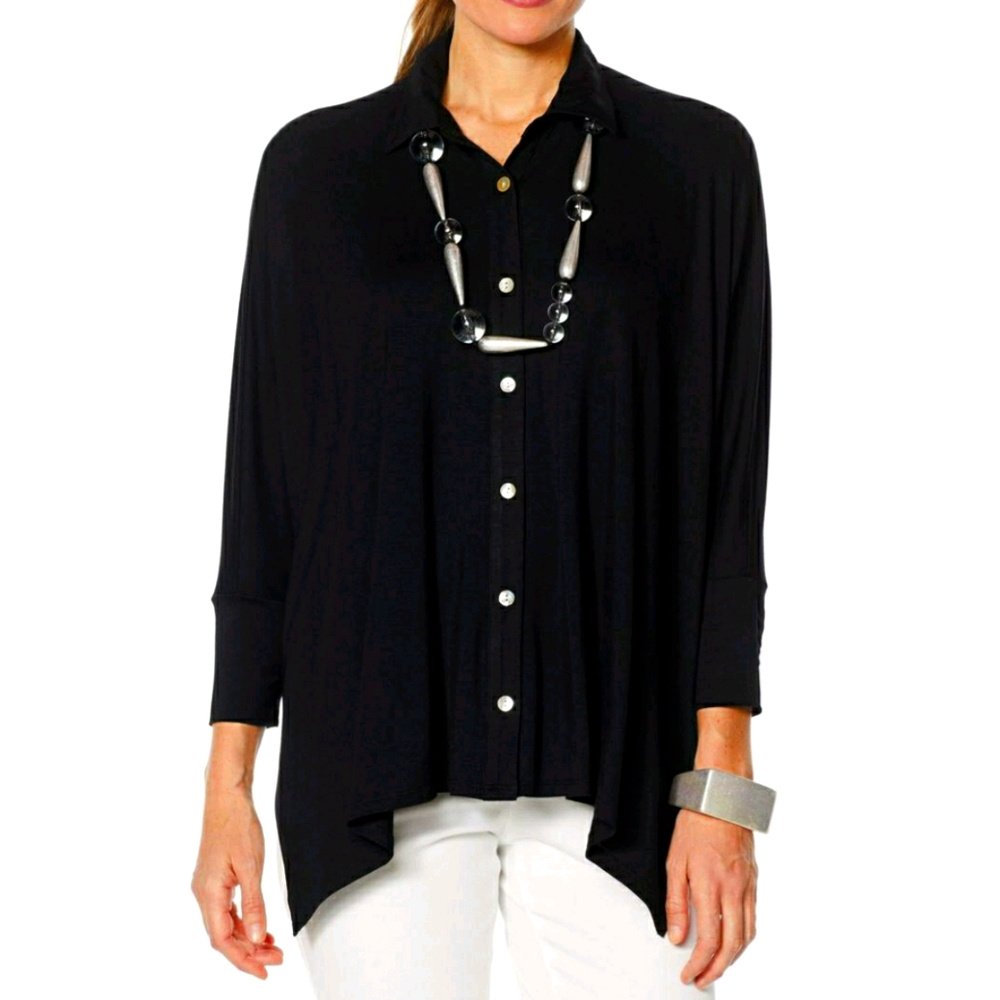 Marla Wynne Button Down Blouse sz M
